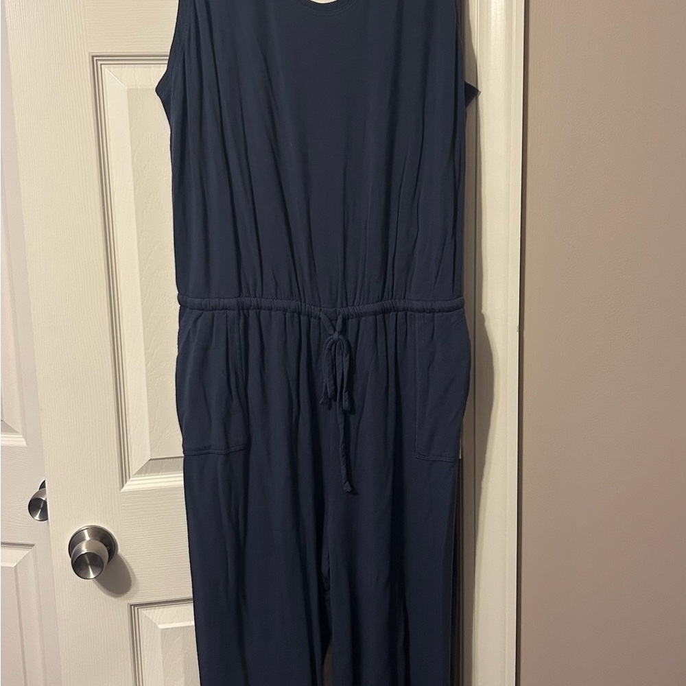 Isaac Mizrahi Deep Blue Sleeveless Jumpsuit